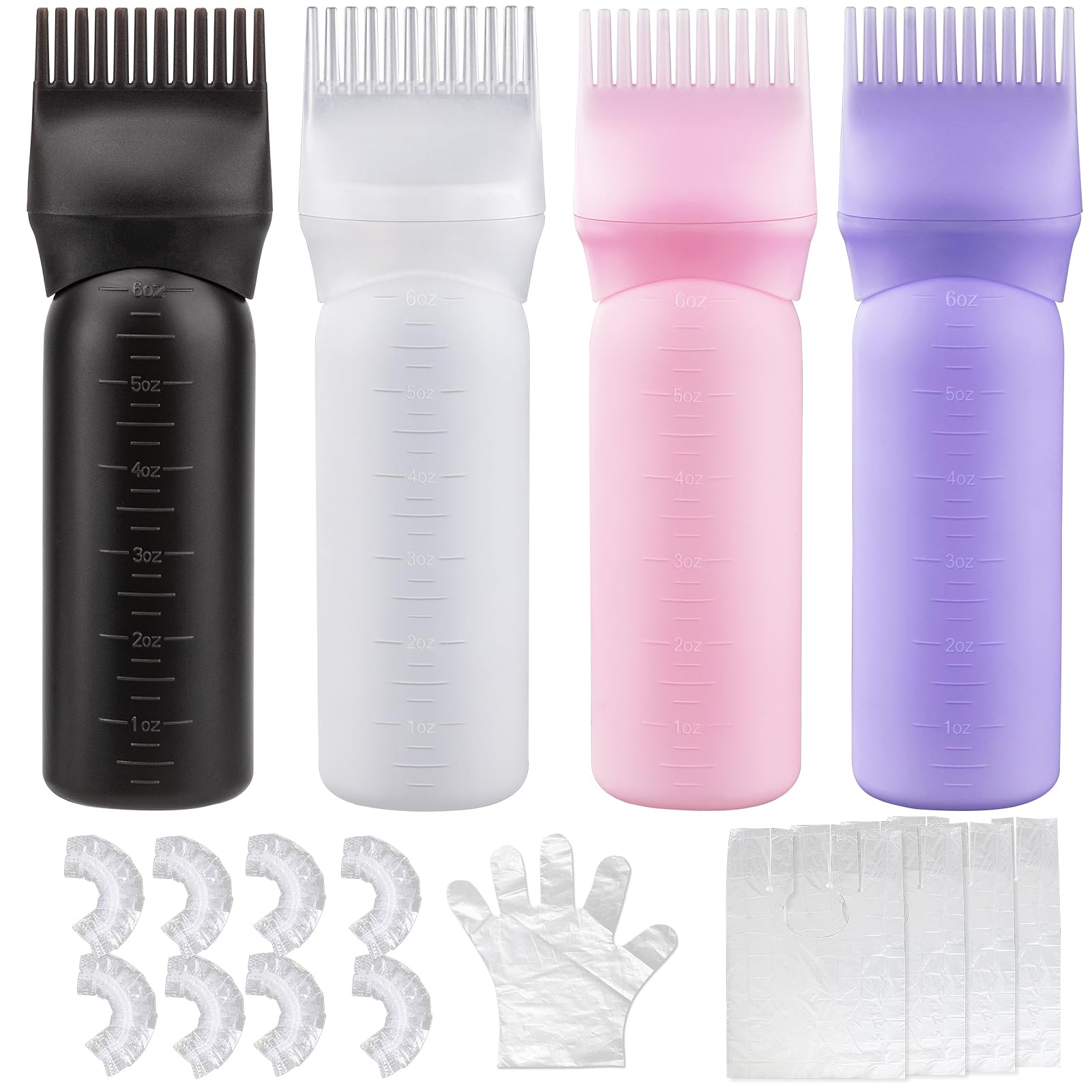 RootEase Hair Oil Comb Applicator 4 Pack