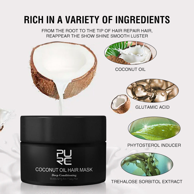 Coconut Oil Anti-Shedding Smooth Hair Mask for Frizz Control